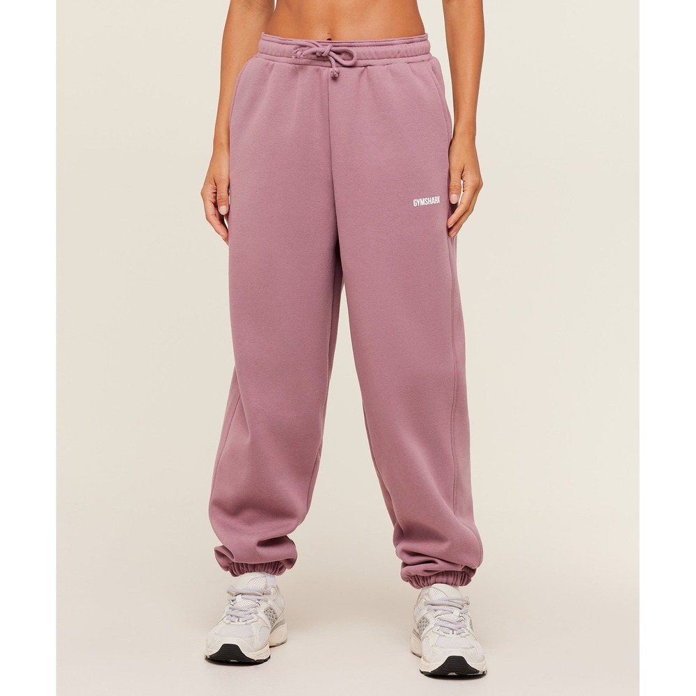Gymshark Cosy Luxe Cuffed Joggers Oversized Womens XL Mauve New Without Tags